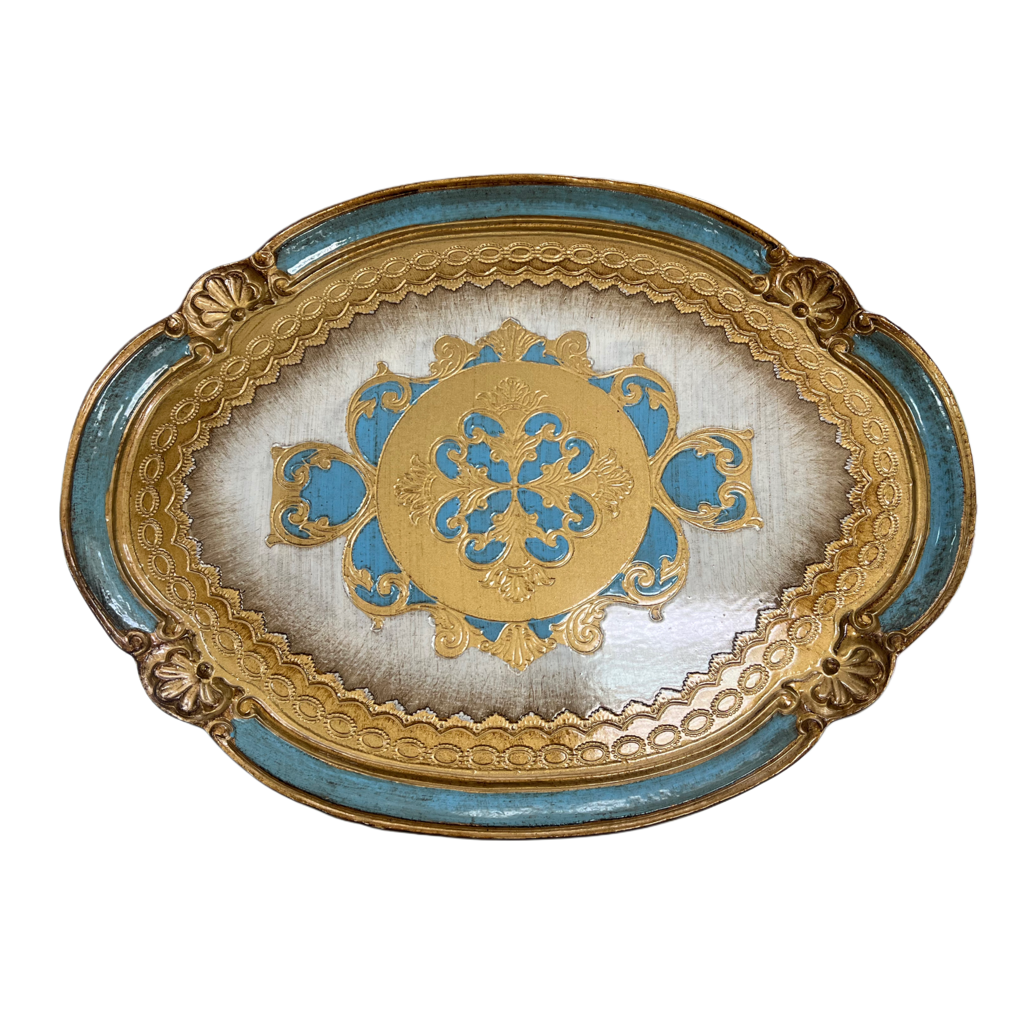 Azafate azul-dorado L