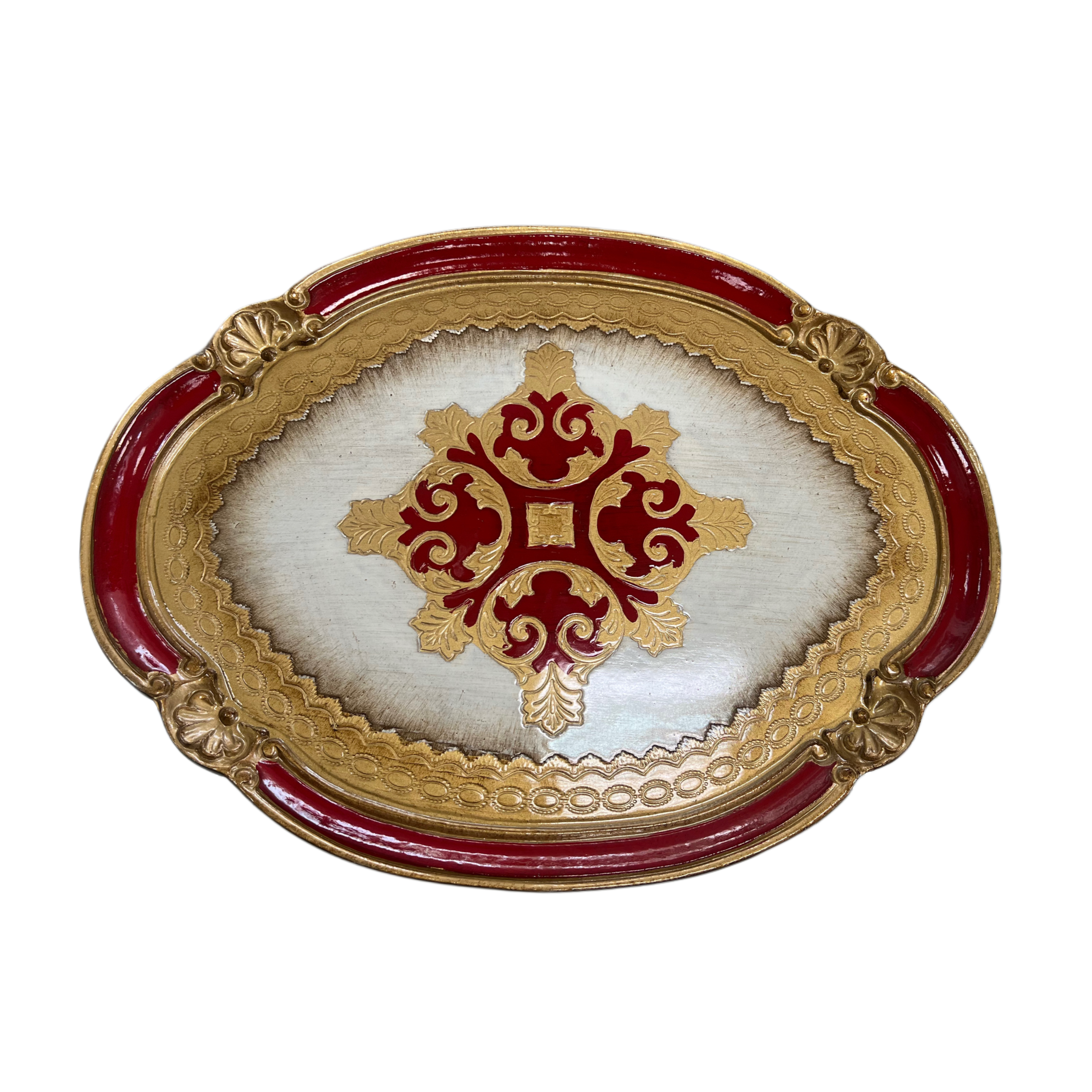 Azafate rojo-dorado L