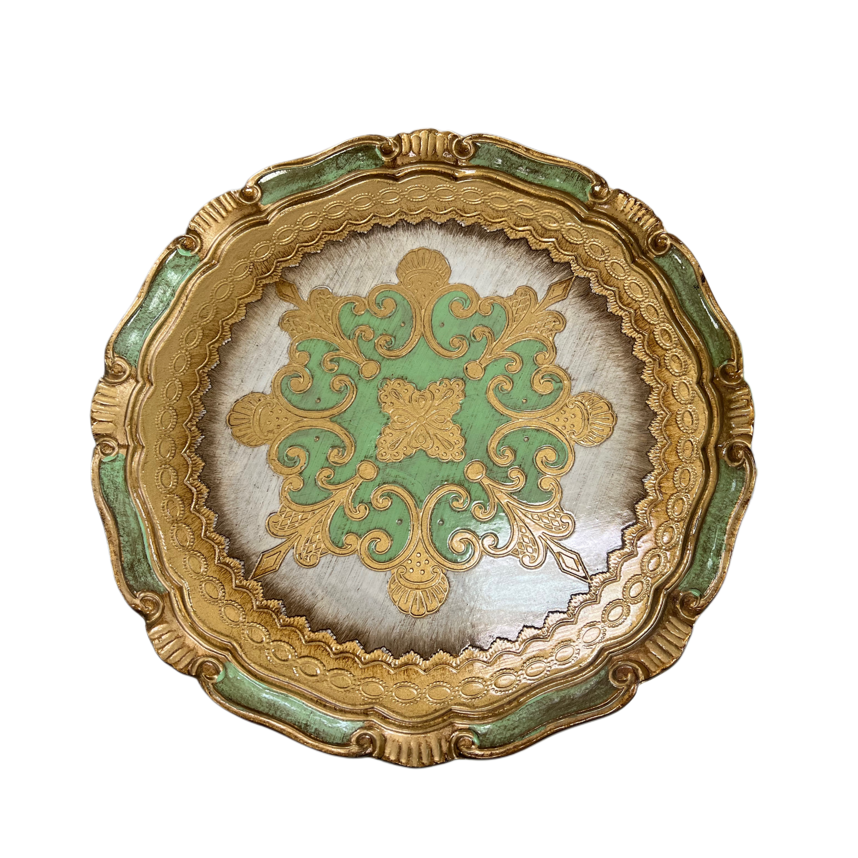 Azafate verde-dorado